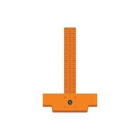 Architect ruler icon, flat style vector