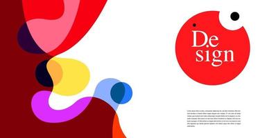plantilla de banner abstracto colorido con texto ficticio para diseño web, página de destino y material impreso