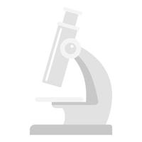 Lab microscope icon, flat style vector