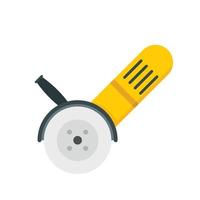 Electric angle grinder icon, flat style vector