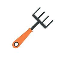 Hand rake icon, flat style vector