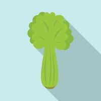 Celery salad icon, flat style vector