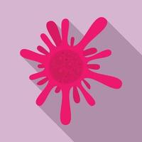 Flu bacteria icon, flat style vector