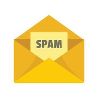 Mail spam icon, flat style vector