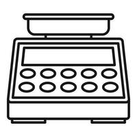 Digital button scales icon, outline style vector