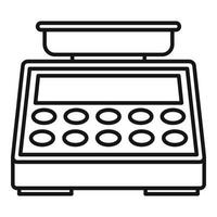 Digital button scales icon, outline style vector