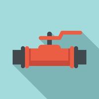 Plumber water tap icon, flat style vector