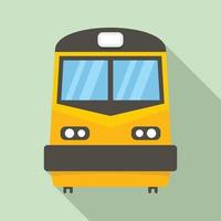 Front of train icon, flat style vector