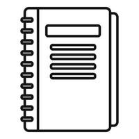 Staff notebook icon, outline style vector