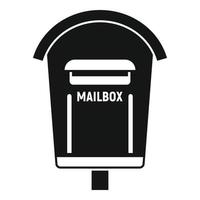 House mailbox icon, simple style vector