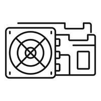 Room farm mining icon, outline style vector