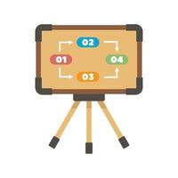 Work management icon, flat style vector