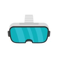 Glass game goggles icon, flat style vector