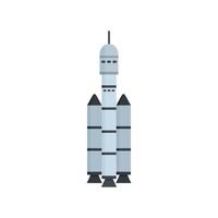 Spaceship icon, flat style vector