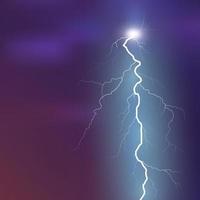 Set of lightnings. thunder-storm and lightnings. magic and bright lighting effects. illustration vector