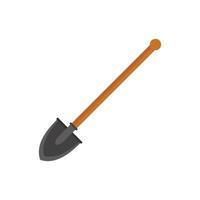 Garden shovel icon, flat style vector