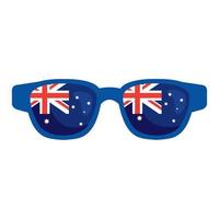 australian flag in sunglasses vector