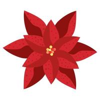 flor roja de navidad vector