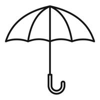 icono de paraguas lluvioso, estilo de contorno vector