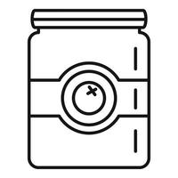 Exotic fruit jam icon, outline style vector