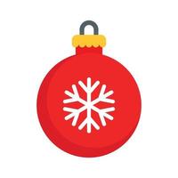 Xmas tree ball icon, flat style vector