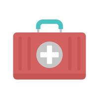 First aid kit icon, flat style vector