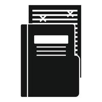 icono de edición de carpeta de blog, estilo simple vector