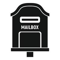 Delivery mailbox icon, simple style vector