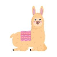 llama con alfombra rosa vector