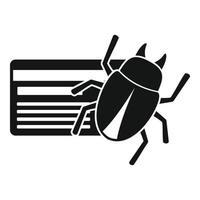 Credit card bug icon, simple style vector