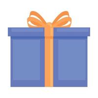 blue gift box present vector