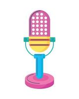 old mic nineties retro style vector