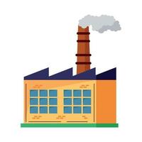 yellow factory building vector