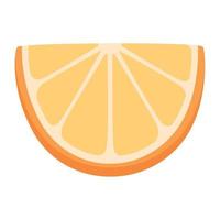 orange citrus fruit portion vector