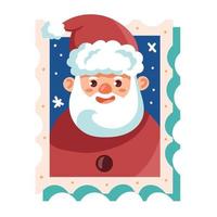 santa claus in postal vector