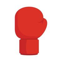 icono de guante rojo de boxeo, estilo plano vector