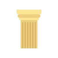 icono de columna griega, estilo plano vector