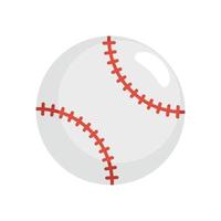 icono de pelota de béisbol, estilo plano vector