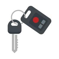 Car key security icon, flat style vector
