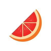 Piece of grapefruit icon, flat style vector