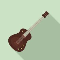 icono de instrumento de guitarra, estilo plano vector