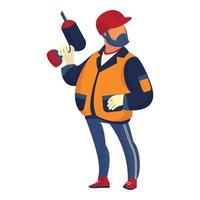 Technician foreman icon, cartoon style vector