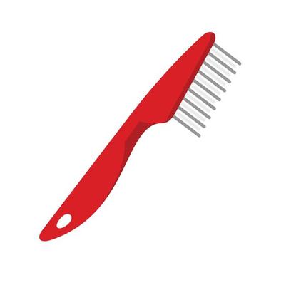 Cat brush icon, flat style