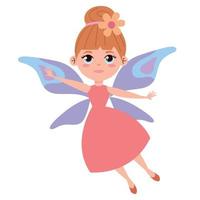 cute blond fairy flying vector