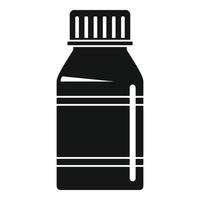 Vitamin pill jar icon, simple style vector