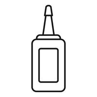 icono de botella de mostaza, estilo de esquema vector