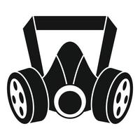Mine gas mask icon, simple style vector