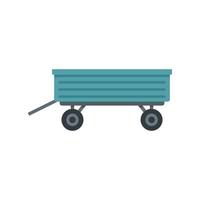 Trailer icon, flat style vector