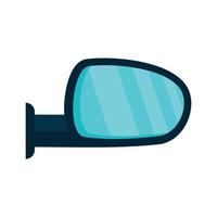 Car door mirror icon, flat style vector