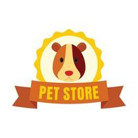 logotipo de tienda de mascotas exóticas, estilo plano vector